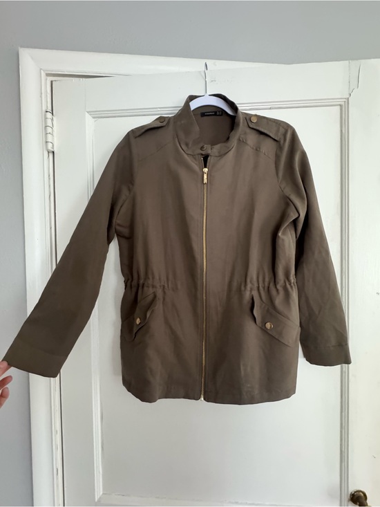 paulmark Jackets & Blazers - Utility Zip Front Jacket - Olive Green